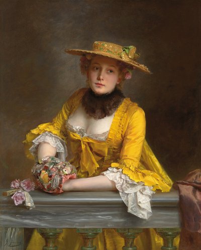 Żółta Sukienka, autorstwa Gustave Jacquet