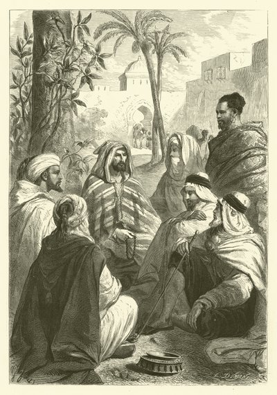 Arabski gawędziarz (grafika) autorstwa Gustave Janet