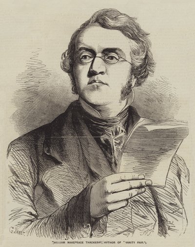William Makepeace Thackeray, autor Vanity Fair autorstwa Gustave Janet