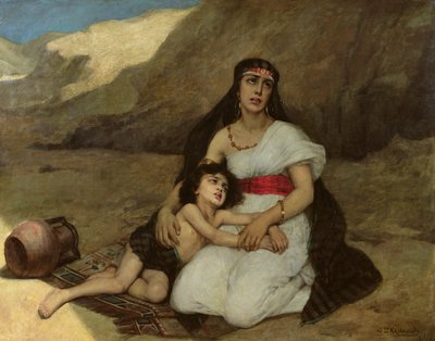 Arabka i jej dziecko, 1877 autorstwa Gustave Krabansky