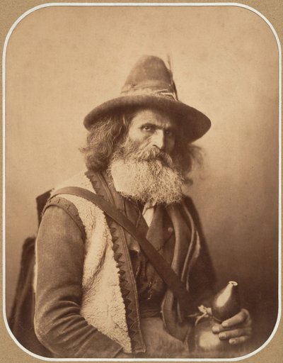 [Włoski muzyk uliczny], ca. 1856. autorstwa Gustave Le Gray
