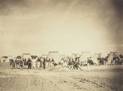 Obóz artyleryjski, Camp de Chalons, 1857. autorstwa Gustave Le Gray