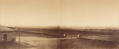 Panorama obozu w Châlons (sześć zdjęć w trzech ramkach) autorstwa Gustave Le Gray