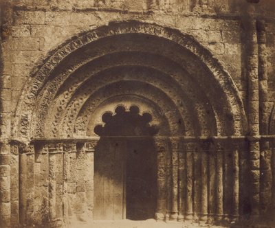 Środkowy portal Aubeterre, 1851. autorstwa Gustave Le Gray