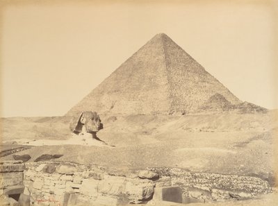Piramidy w Gizie, 1865-69. autorstwa Gustave Le Gray