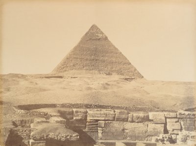 Piramidy w Gizie, 1865-69. autorstwa Gustave Le Gray