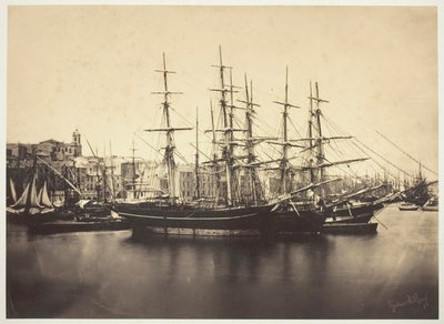 Statki w porcie w Sete autorstwa Gustave Le Gray