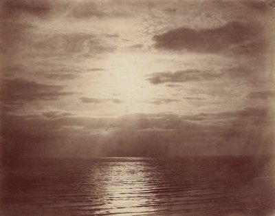 Efekt słoneczny w chmurach-oceanie, 185657. autorstwa Gustave Le Gray