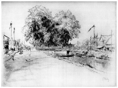 Kanał a Troyes, c1880-1930 1924 autorstwa Gustave Leheutre