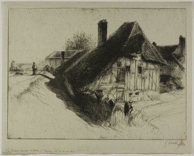Nisko siedzące mieszkanie chłopskie, Troyes autorstwa Gustave Leheutre