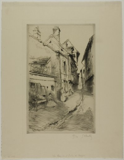 Ulica Szkolna, Troyes autorstwa Gustave Leheutre