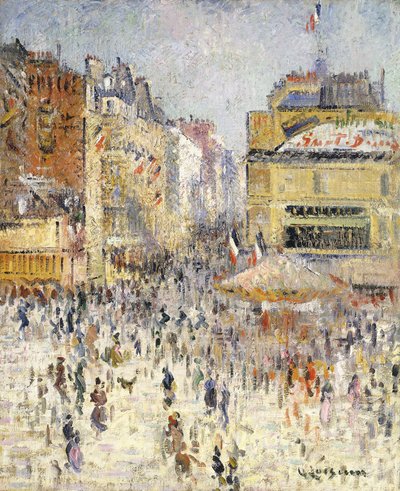 Dzień Bastylii na Rue de Clignancourt w Paryżu; 14 lipca w Paryżu, Rue de Clignancourt, autorstwa Gustave Loiseau