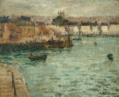 Przed portem Dieppe; Przed Bramą Dieppe, 1918-1920 autorstwa Gustave Loiseau