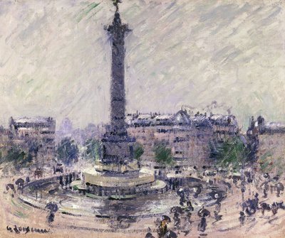 Paryż, Place de la Bastille, ok. 1922 autorstwa Gustave Loiseau