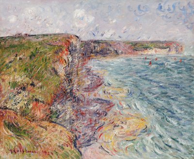 Żaglówki w pobliżu Klifów, Yport; Voiliers pres de Falaises, Yport, 1924 autorstwa Gustave Loiseau