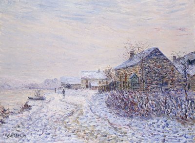 Śnieg w Tournedos-sur-Seine, 1899 autorstwa Gustave Loiseau
