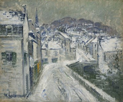 Śnieg w Pont-Aven; Neige a Pont-Aven, 1922 autorstwa Gustave Loiseau