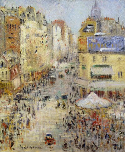 14 lipca w Paryżu, Rue de Clignancourt, 1925 autorstwa Gustave Loiseau