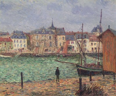 Port w Pornic podczas przypływu autorstwa Gustave Loiseau
