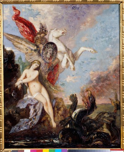 Andromede chainee to a rock jest dostarczany przez Persee Malarstwo Gustave Moreau (1826-1898) autorstwa Gustave Moreau