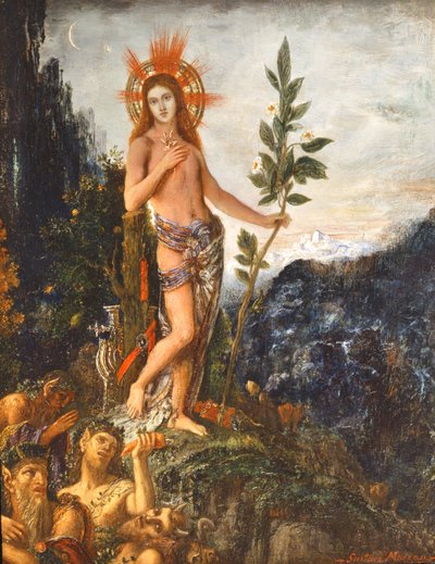 Apollo przyjmujący dary pasterzy autorstwa Gustave Moreau