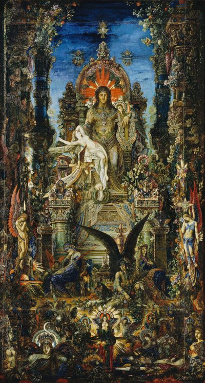 Jowisz i Semele, 1894-95 autorstwa Gustave Moreau