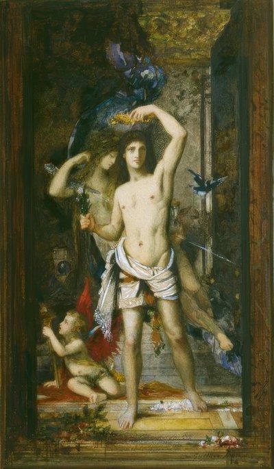 Młody człowiek i śmierć autorstwa Gustave Moreau