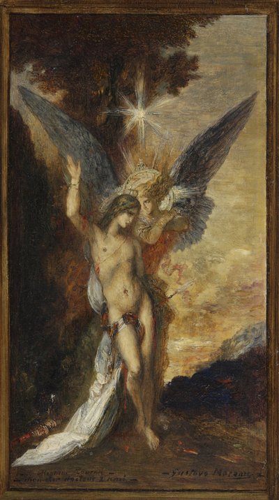 Moreau - Święty Sebastian i anioł, ok. 1876 r. autorstwa Gustave Moreau