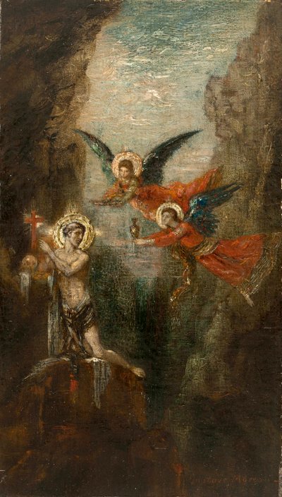 Moreau - Święty na pustyni, około 1879 r. autorstwa Gustave Moreau
