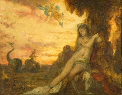 Perseusz i Andromeda, c.1870 (olej na panelu) autorstwa Gustave Moreau