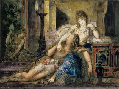Samson i Dalila autorstwa Gustave Moreau