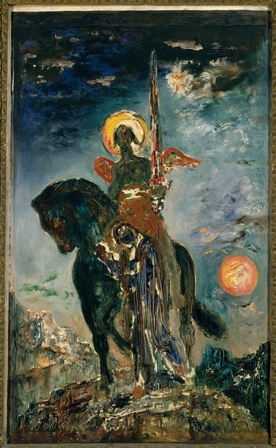 Park i Anioł Śmierci Obraz Gustave Moreau (1826-1898) Nd. 1,10 x 0,37 m. Paryż, Muzeum Gustave Moreau autorstwa Gustave Moreau
