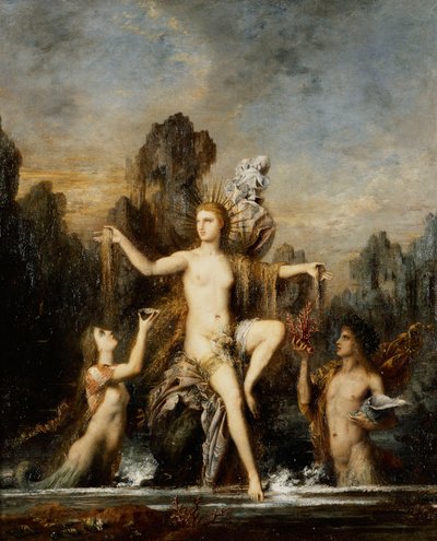 Wenus wschodząca z morza; Wenus wyłaniająca się z fali, 1866 autorstwa Gustave Moreau
