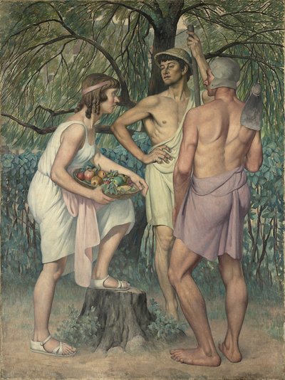 Powrót pól (tryptyk, część boczna) autorstwa Gustave Pierre