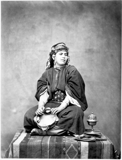 Niewolnica z haremu, Algieria, 1859 (odbitka albuminowa z mokrego negatywu kolodionowego) autorstwa Gustave de Beaucorps
