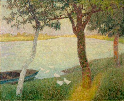 Kaczki nad rzeką Leie autorstwa Gustave de Smet