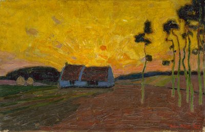 Krajobraz w Sint-Martens-Latem autorstwa Gustave de Smet
