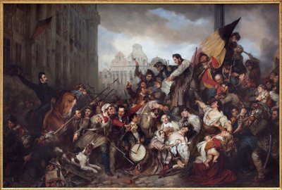 Rewolucja belgijska 1830, 1835 autorstwa Gustave Wappers