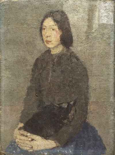 Dziewczyna z kotem na kolanach, autorstwa Gwen John