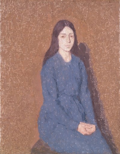 „Dziewczyna w niebieskiej sukience”, 1900-1935 autorstwa Gwendolen Mary John