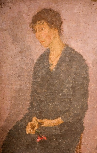 Kobieta trzymająca kwiat, 1908-1922. autorstwa Gwendolen Mary John