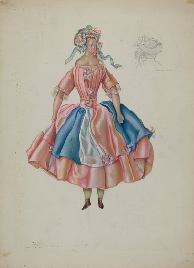 Lalka w kostiumie, ok. 1930 r. 1937. autorstwa Gwyneth King