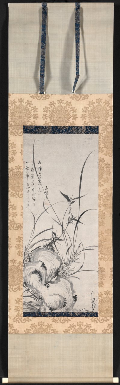 Rock, Bamboo, and Orchids, koniec XIII i początek XIV wieku. autorstwa Gyokuen Bompo