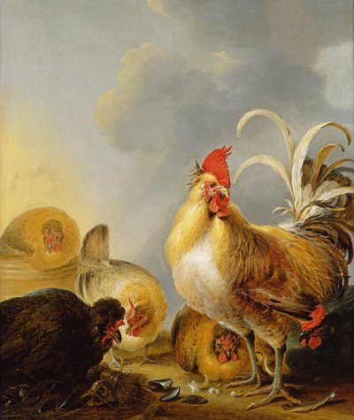 Grupa ptactwa gospodarskiego, 1643 autorstwa Gysbert Hondecoeter