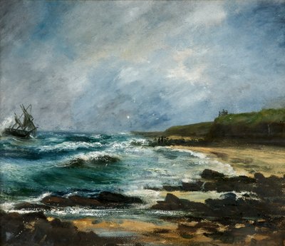 Wrak rosyjskiego keczu Julerneck u wybrzeży Marsden Cliffs autorstwa H.C.B. Scott