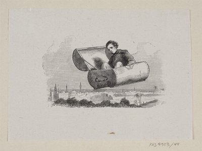 Ilustracja do „Latającej walizki” w H.C. Andersen, „Baśnie i historie”, tom 1 autorstwa H.P. Hansen