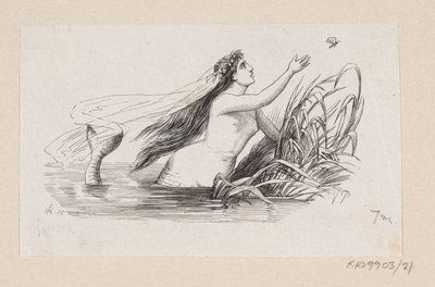 Ilustracja do „Małej Syrenki” w H.C. Andersen, „Baśnie i historie”, tom 1 autorstwa H.P. Hansen
