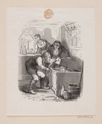 Ilustracja do "Mikołajka i Mikołaja" w H.C. Andersen, „Baśnie i historie”, tom 1 autorstwa H.P. Hansen