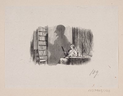 Ilustracja do „The Shadow” w H.C. Andersen, „Bajki i opowiadania”, tom 2 autorstwa H.P. Hansen
