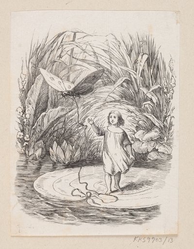 Ilustracja do „Tommelise” w H.C. Andersen, „Baśnie i historie”, tom 1 autorstwa H.P. Hansen